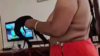 Mature aunty wearing dress and viral boobs showing