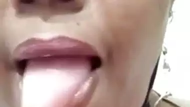 Mature aunty licking dick role-play on video call