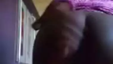 Village chick hikes up dress to reveal her XXX ass and pussy online